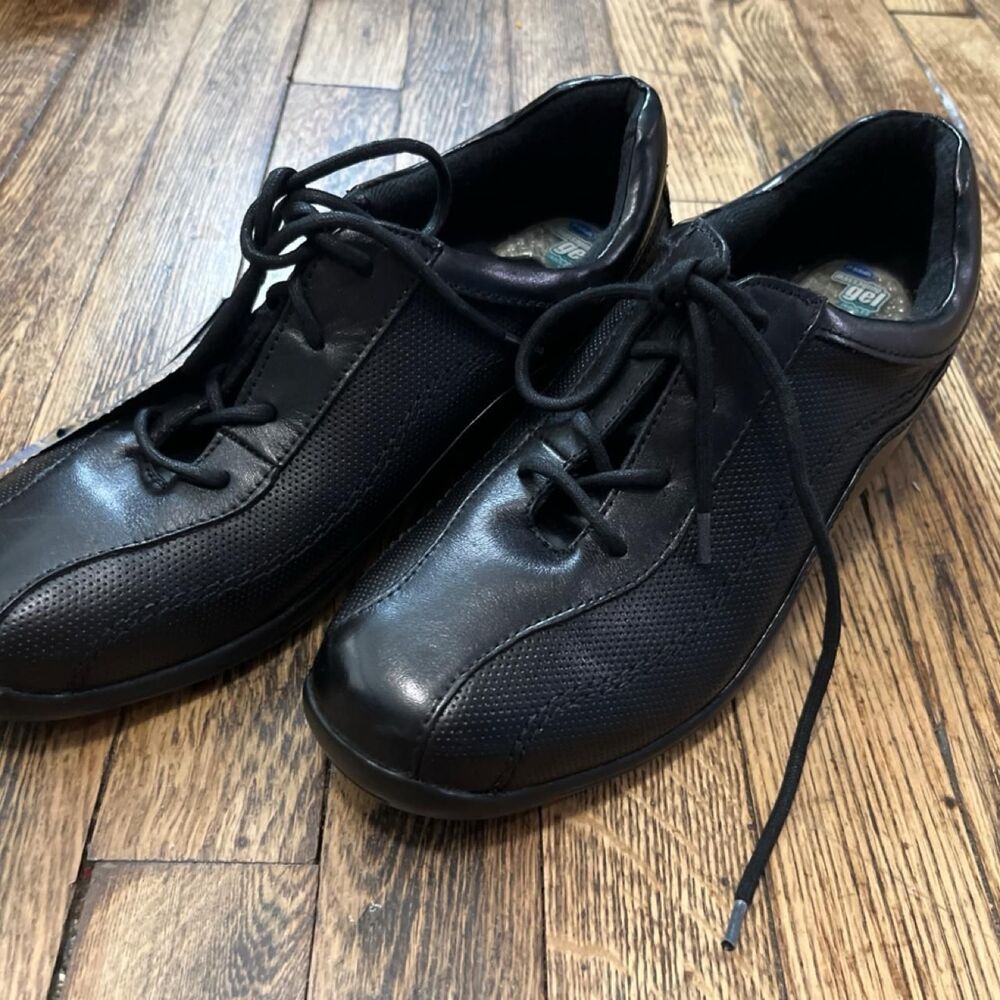 Dr. Scholl’s Serene Black Leather Lace-Up Shoes – Women’s 10W – NWT